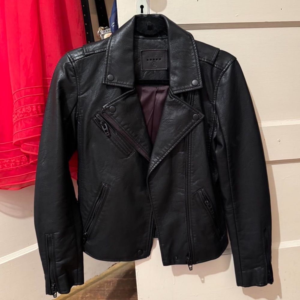 Blank NYC black leather jacket size xs